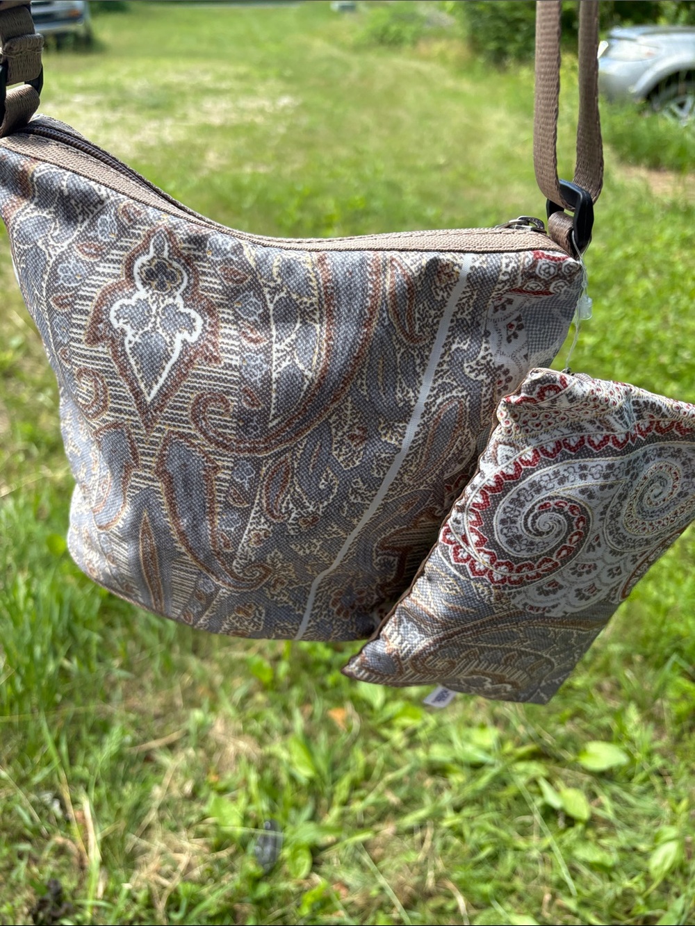 LeSportsac Beige and Brown Paisley Crossbody Bag - Picture 2 of 3